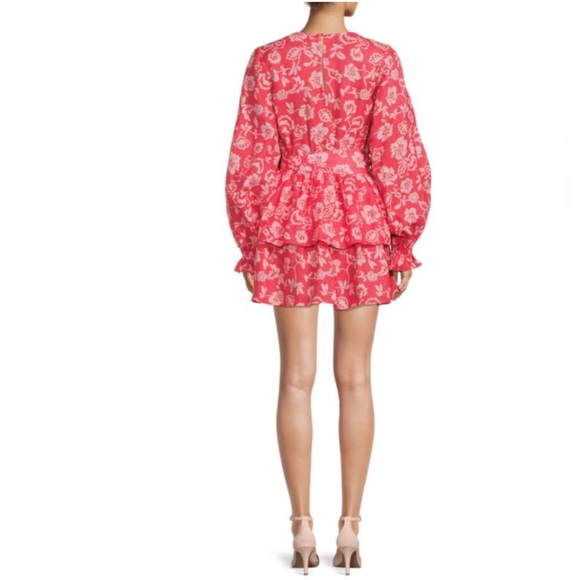 RAMY BROOK Jolie linen Floral Mini Tiered Dress Small - Picture 4 of 16
